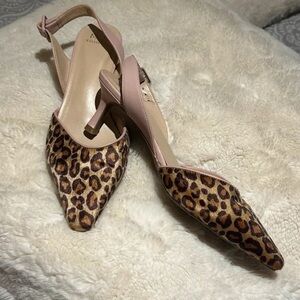 Leopard Print Slingback Heels